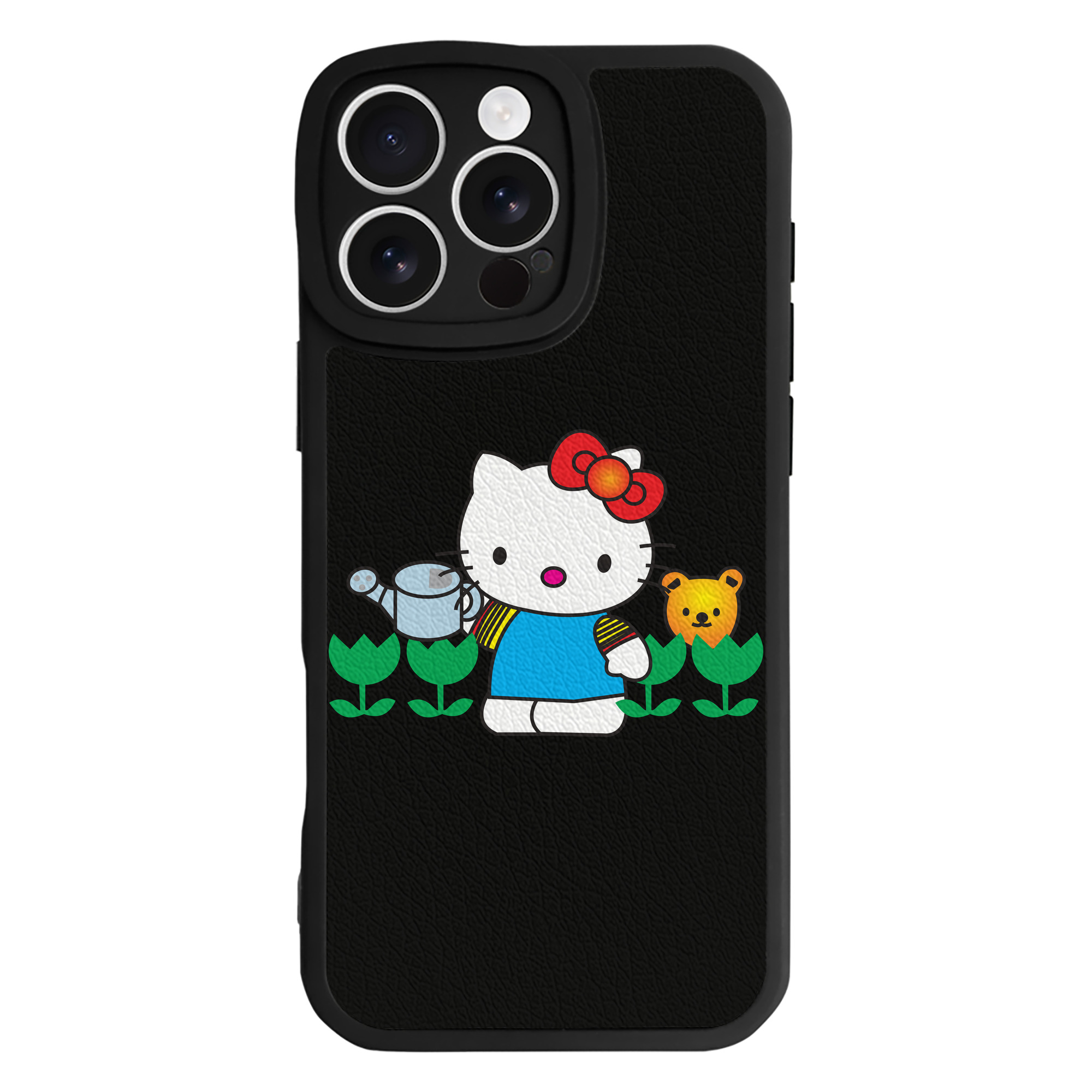 （画像用） Hello Kitty ハローキティ 【iPhone 16シリーズ対応】シリコンスマホケース（レザー調） 材質：シリコン